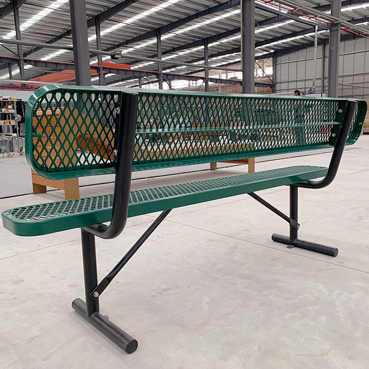 ม้านั่งโลหะขยายเคลือบเทอร์โมพลาสติก ขนาด 6 ฟุต