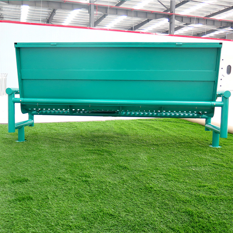 ม้านั่งโฆษณา ม้านั่งสาธารณะสีเขียวสำหรับรถประจำทาง การโฆษณา