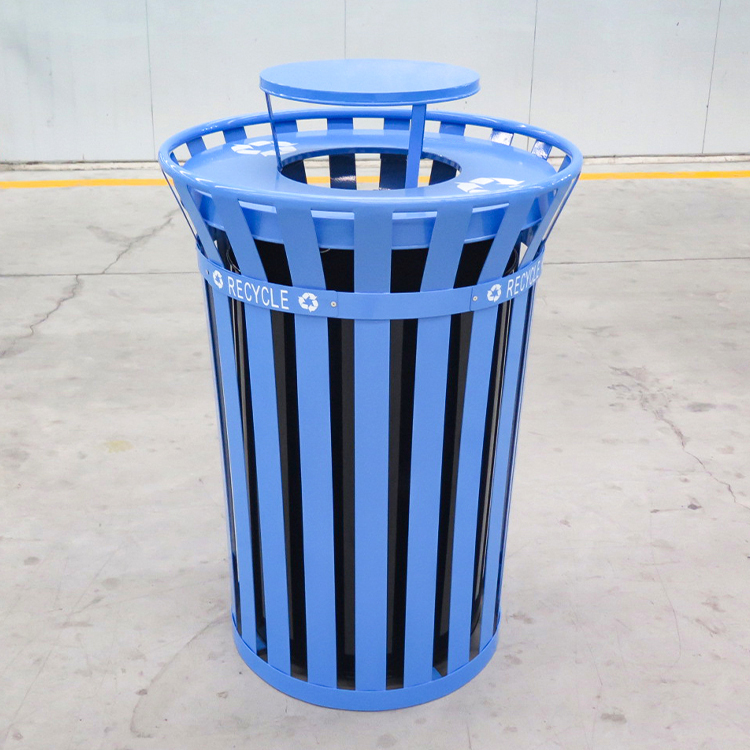 Bin sgudail slataichte stàilinn 38 gallan airson sgudal malairteach a-muigh