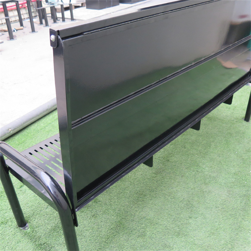 Benchi Nyeusi za Matangazo ya Chuma cha Biashara zenye mita 2.0 kwa Mtaa wa Park 3