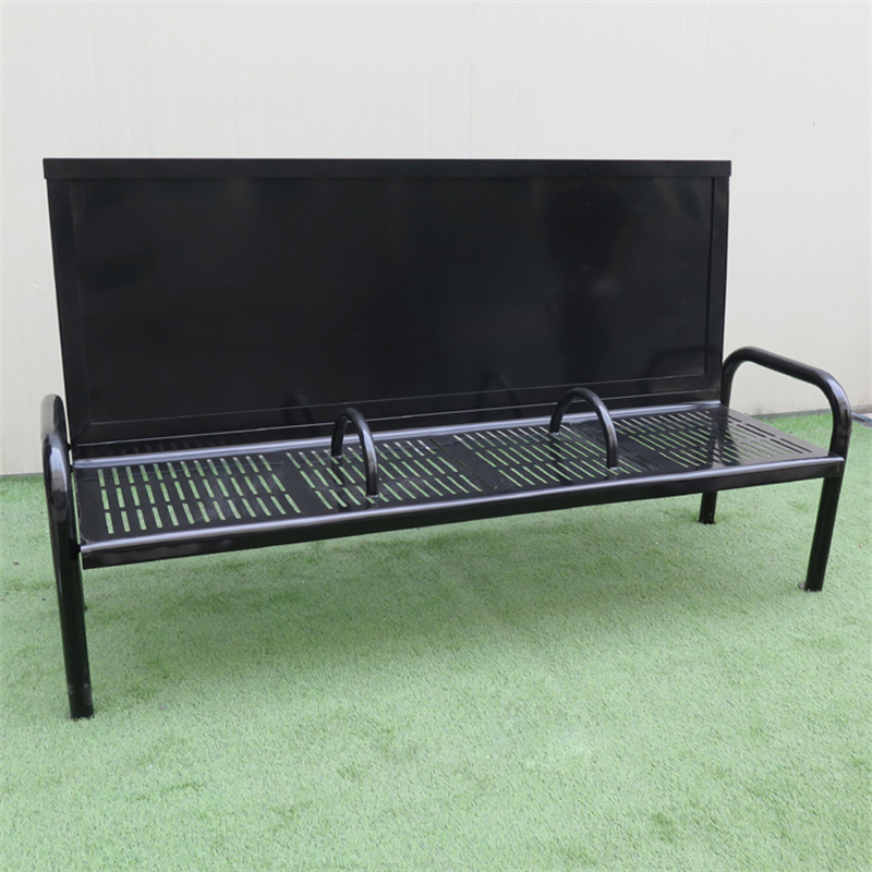 Benchi Nyeusi za Chuma cha Biashara zenye mita 2.0 kwa ajili ya Mtaa wa Park