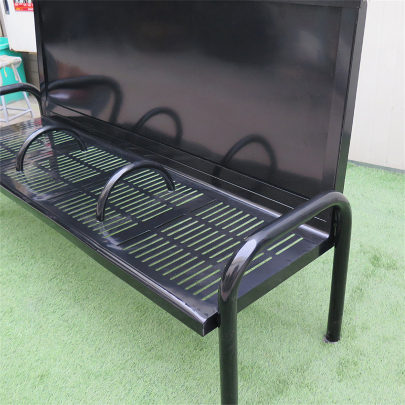 Benchi Nyeusi za Chuma cha Biashara zenye mita 2.0 kwa ajili ya Park Street 1