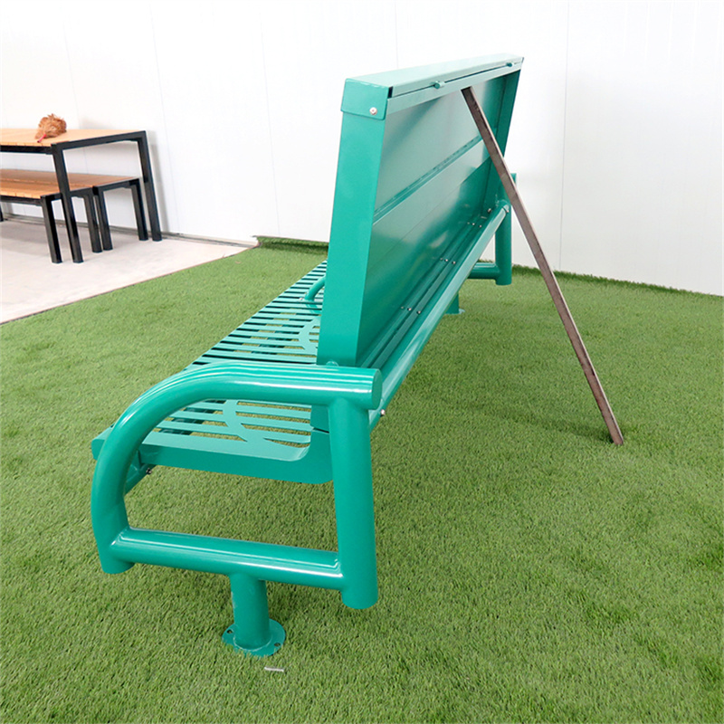 ม้านั่งโฆษณาขายส่งจากโรงงาน ม้านั่งสาธารณะสีเขียวสำหรับรถประจำทาง 2