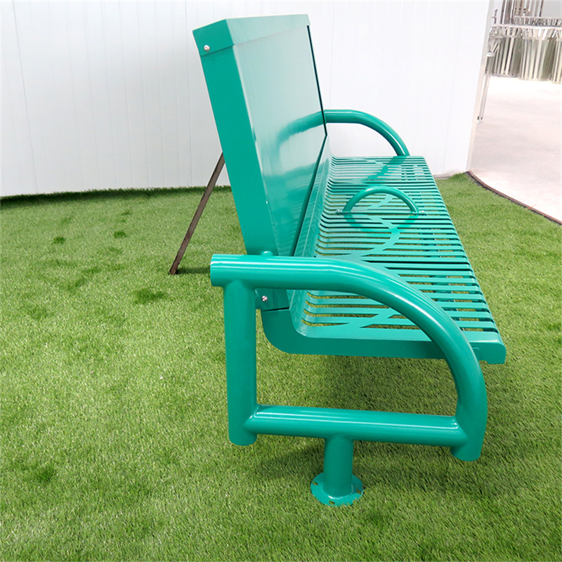 ม้านั่งโฆษณาขายส่งจากโรงงาน ม้านั่งสาธารณะสีเขียวสำหรับรถประจำทาง 3