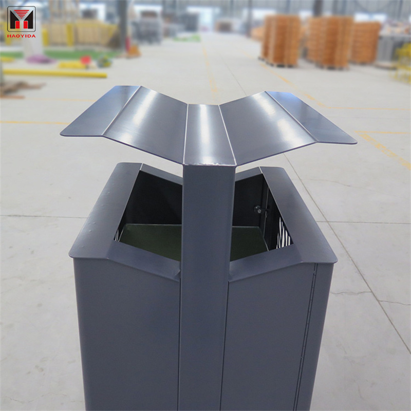 Nā ʻĀpana ʻŌpala kila o kēia wā Metal Litter bin no ke alanui waho3