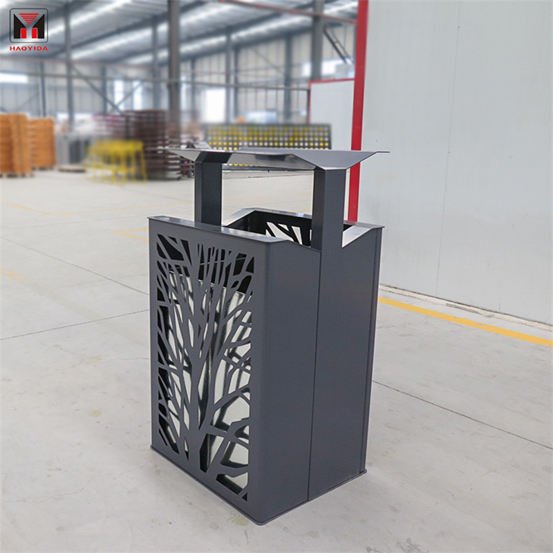 Nā ʻĀpana ʻŌpala kila o kēia wā Metal Litter bin no ke alanui waho4