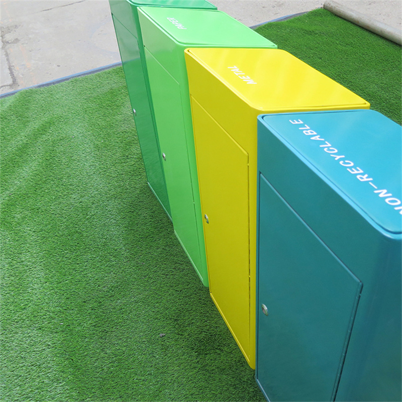 የውጪ ኢንዱስትሪያል 60 ሊትር 4 በ1 የተመደቡ የቆሻሻ መልሶ ጥቅም ላይ የሚውሉ ማጠራቀሚያዎች 6