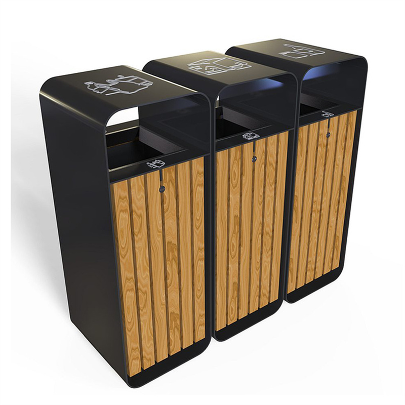 Výrobce košů na třídění recyklovaných materiálů v Street Parku 1