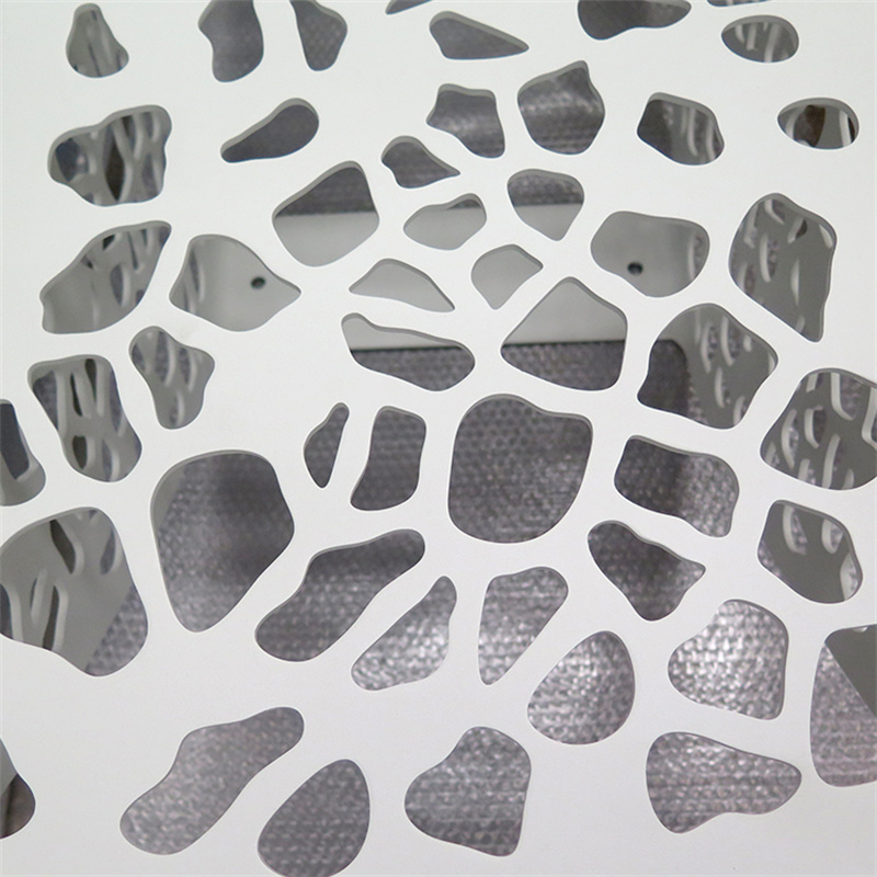 Mūsdienīga dizaina bezatbalsta perforēts metāla parka sols āra ielu mēbelēm 10