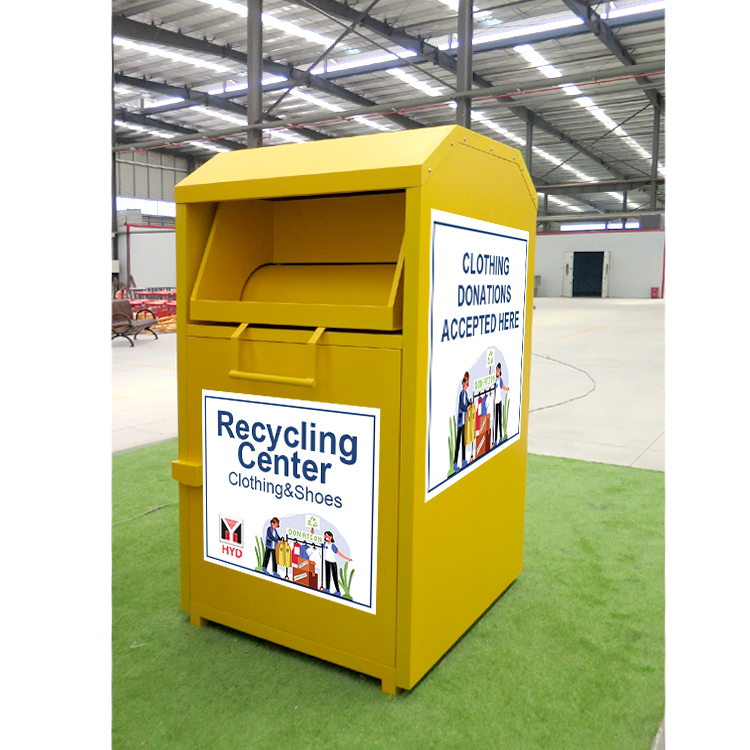 Büyük Kapasiteli Hayır Amaçlı Metal Giysi Bağış Kutusu Fabrikası Toptan Satışı