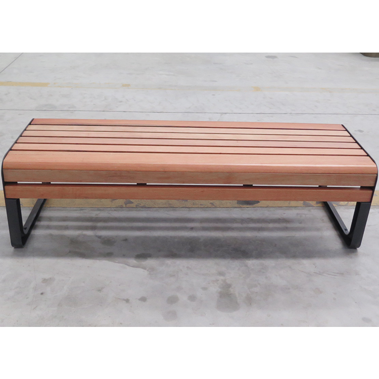 Leisure Backless Patio Park Street Bench Chair 2-Seater