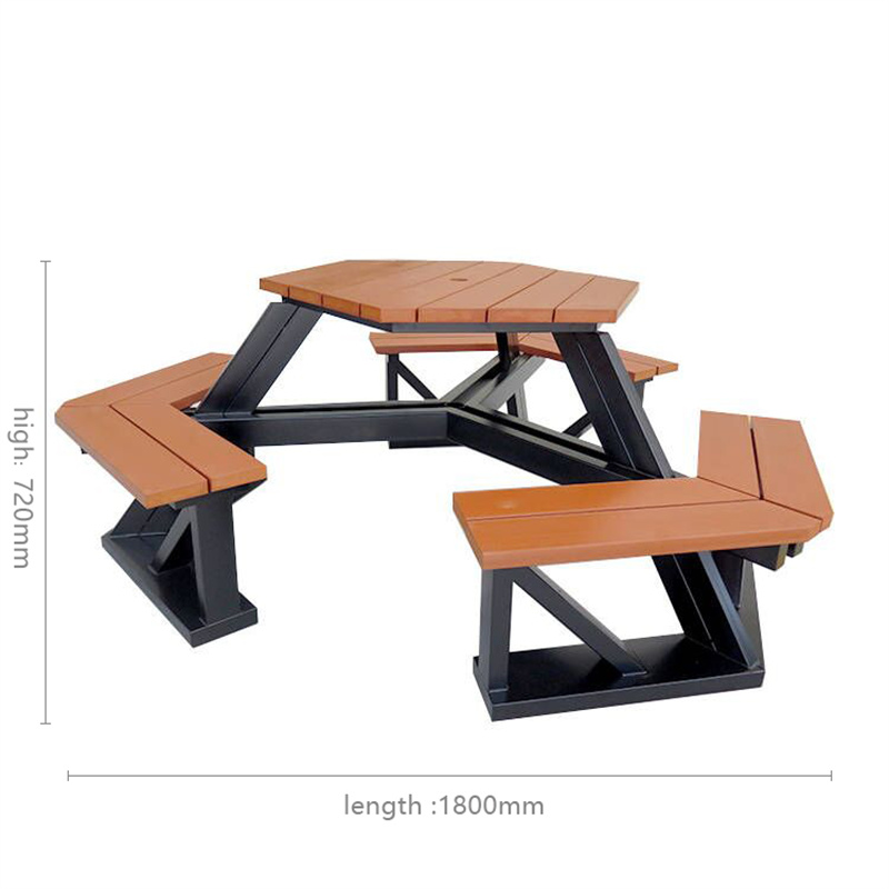 Heavy Duty Outside Park Commercial Picnic Tables Recycled Plastic 