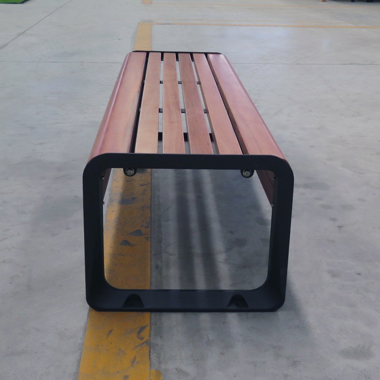 Leisure Backless Patio Park Street Bench Chair 2-Seater