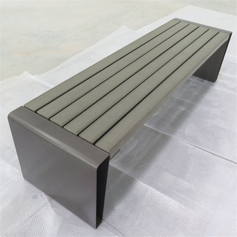 Long Backless Composite Wood Slats For Bench 6ft Public Park 3