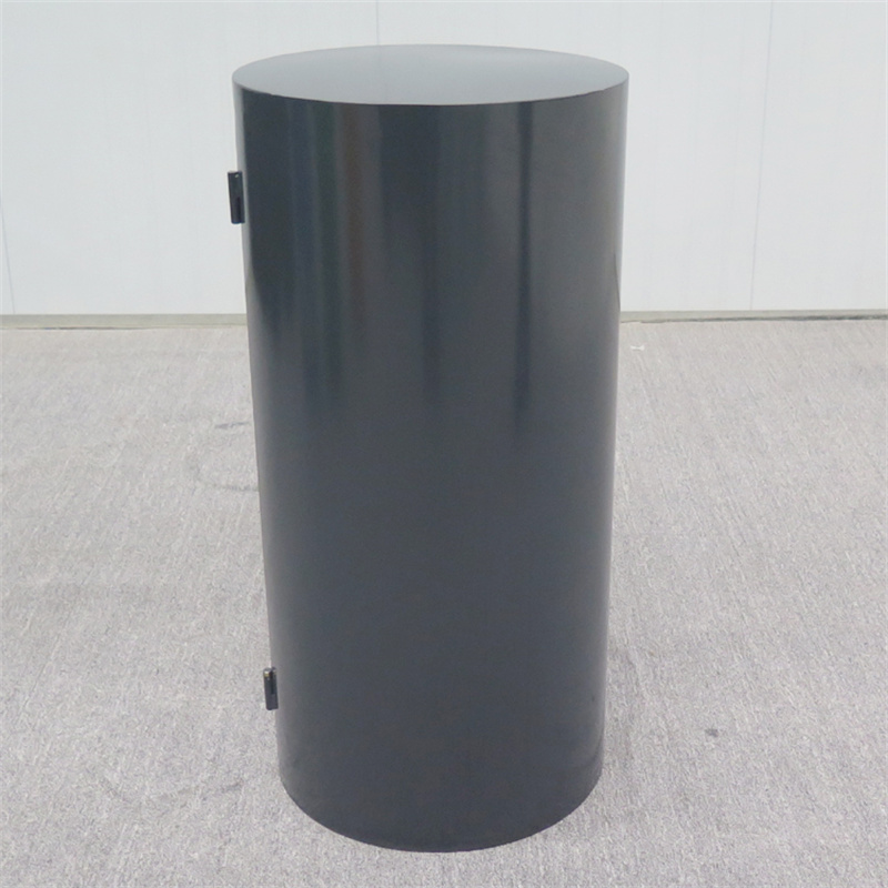 Round Black Metal Street Trash Bins Outdoor With Custom Logo 2