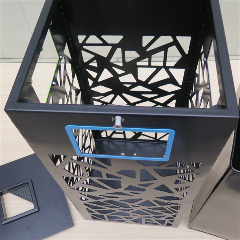 Factory Wholesale Modern Design Metal Trash Cans Outdoor Street Park 7