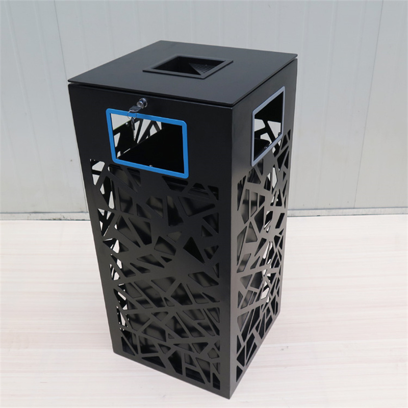 Modern Design Metal Outdoor Trash Cans Street Park Factory Custom9