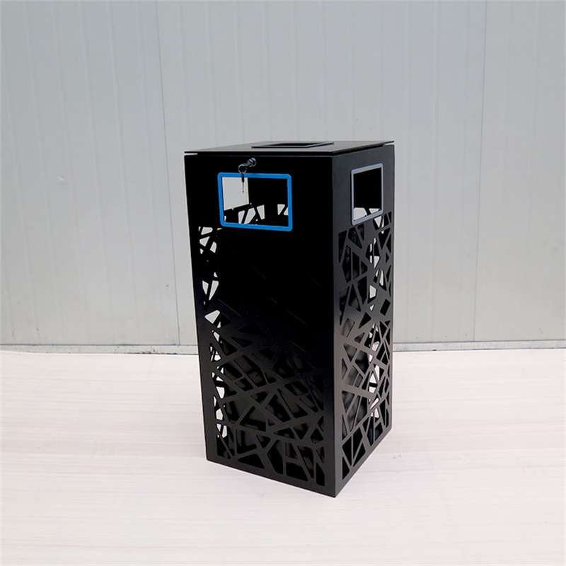 Factory Wholesale Modern Design Metal Trash Cans Outdoor Street Park 6