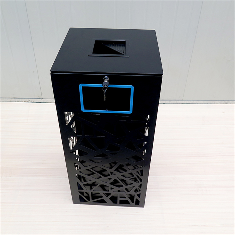 Factory Wholesale Modern Design Metal Trash Cans Outdoor Street Park 1