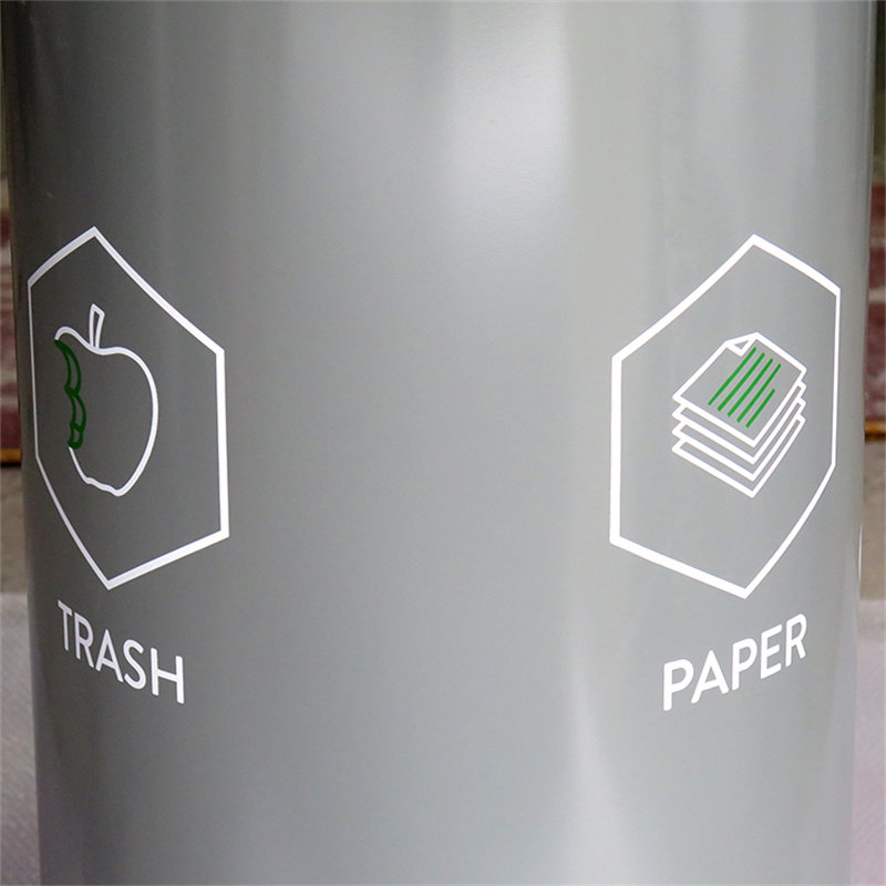 Factory Wholesale Outdoor Commercial Metal Street litter bin With lid 8