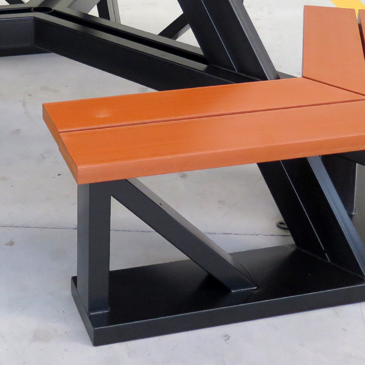 HMF-L22003Heavy Duty Outside Park Commercial Picnic Tables Recycled Plastic