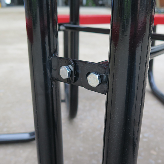 HPIC06 Circular Pattern Outdoor 6' Round Steel Portable Picnic Table With 4 Seat (3)