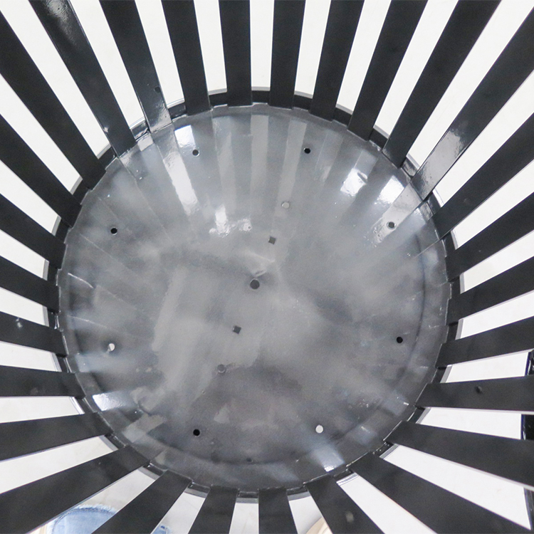 Metal Black Heavy-Duty Slatted Steel Trash Can Receptacles Outdoor Manufacturer 