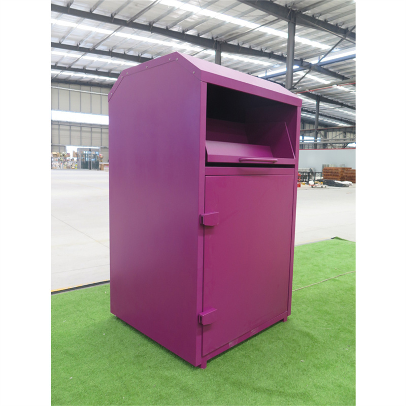 2 Meters High Steel Clothing Donated Bin Factory Wholesale 9