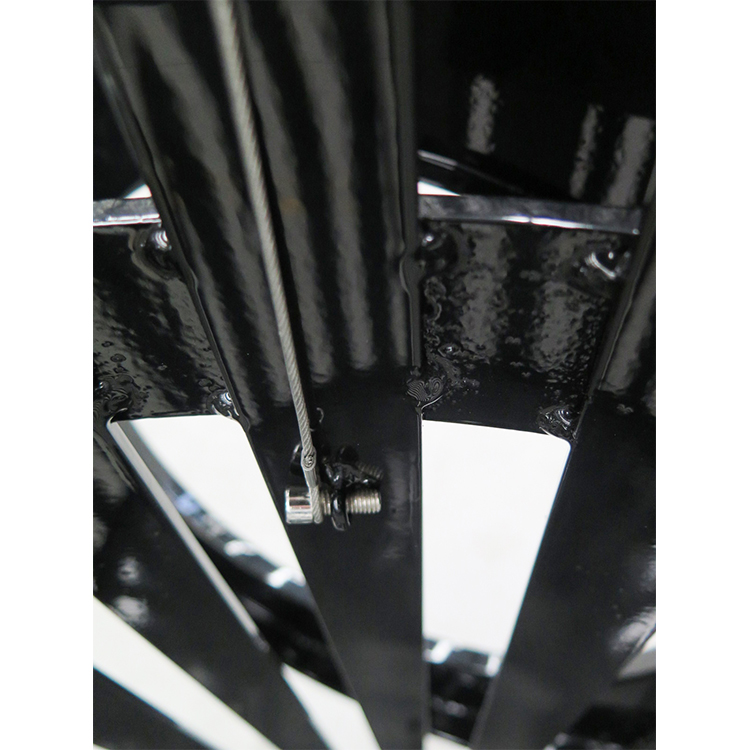 Metal Black Heavy-Duty Slatted Steel Trash Can Receptacles Outdoor Manufacturer 4